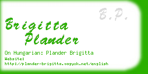 brigitta plander business card